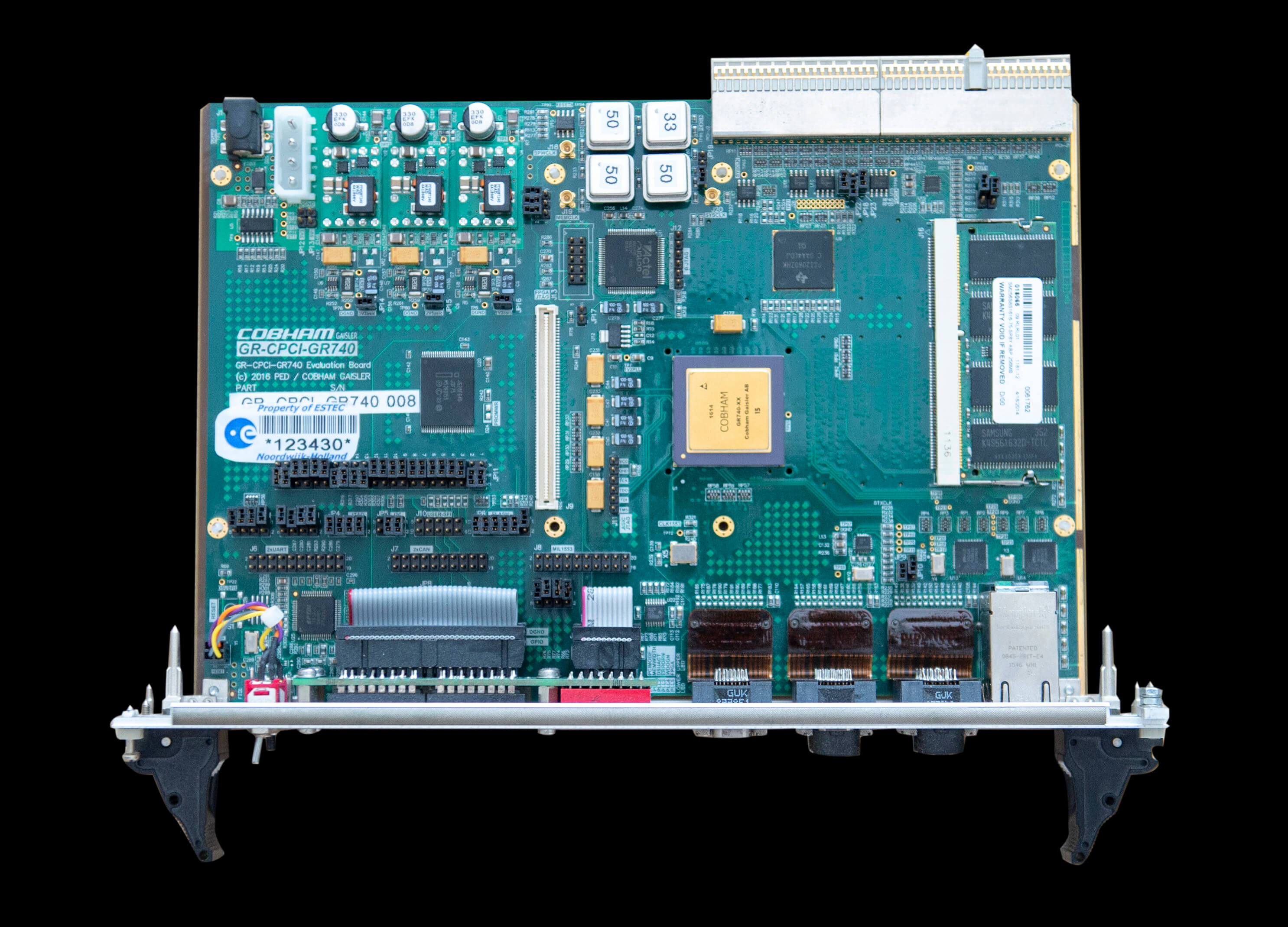 Microprocessor Gregtech GR740 Microprocessor Circuit Board. Credit: ESA - G. Porter