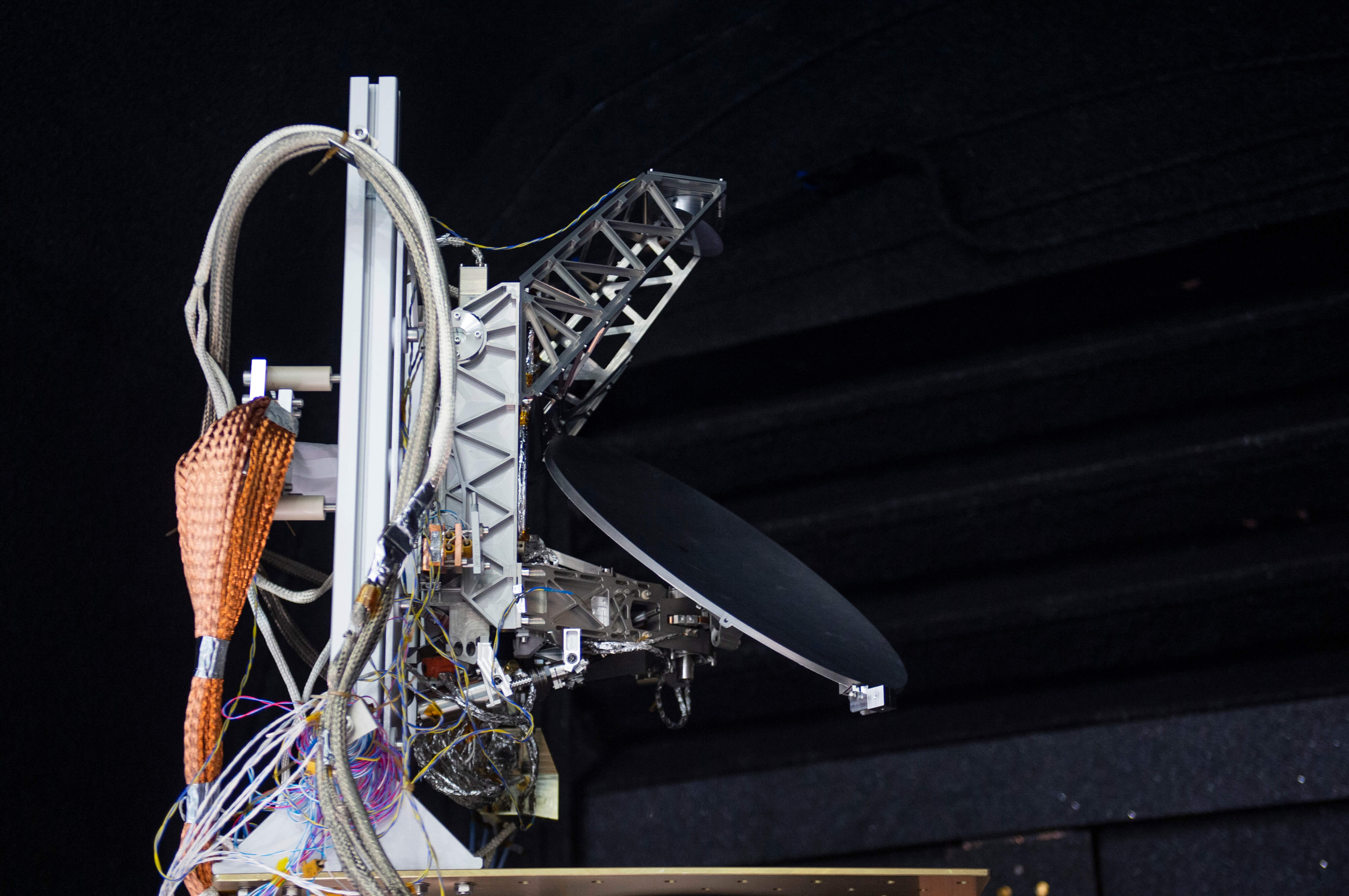 SWI instrument. Various sensors are placed over the instrument to measure the temperatures during testing. Credits: ESA - G.Porter